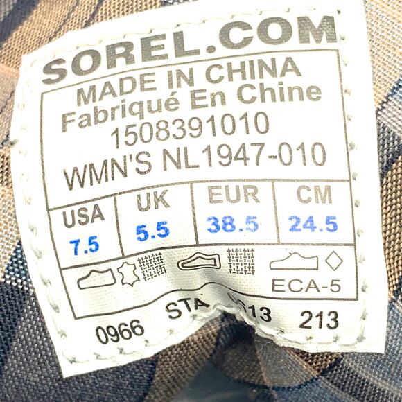 Sorel Joplin Waterproof Lace Up Slick Shine Rain Duck Boot Black Brown 7.5 - Picture 9 of 13